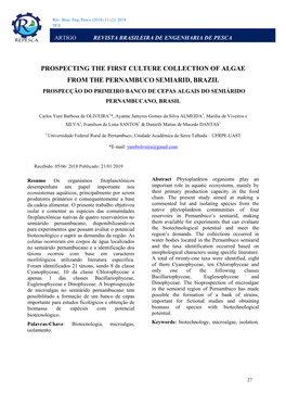 Prospecting the First Culture Collection of Algae