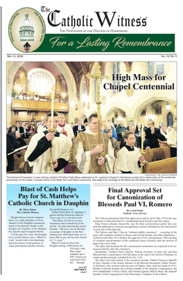 High Mass for Chapel Centennial