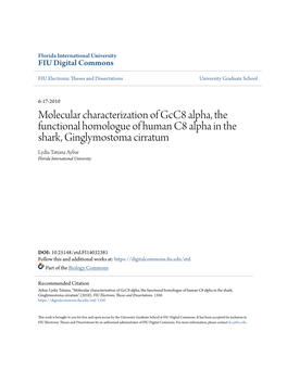 Molecular Characterization of Gcc8 Alpha, the Functional Homologue Of