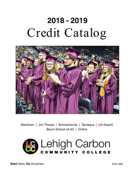 2018 - 2019 Credit Catalog