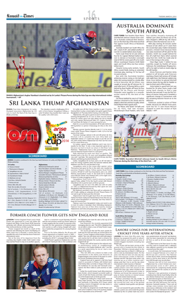 Sri Lanka Thump Afghanistan David Warner Held a Good Catch