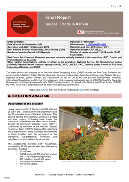 Final Report Guinea: Floods in Kankan