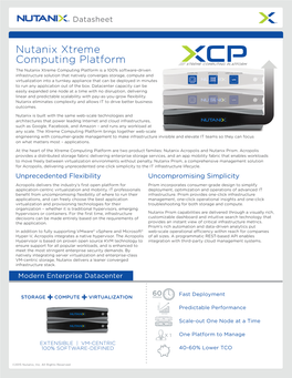 Nutanix Xtreme Computing Platform