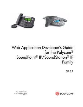 Web Application Developer's Guide for the Polycom® Soundpoint® IP