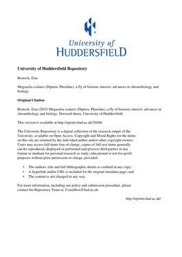 University of Huddersfield Repository