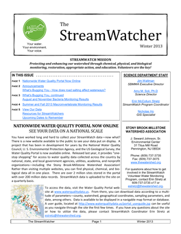 Streamwatcher Your Water