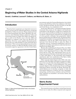 History of Watershed Research in the Central Arizona Highlands