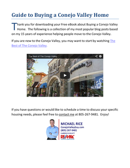 Guide to Buying a Conejo Valley Home