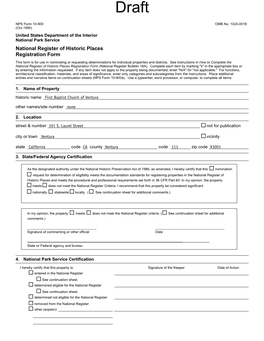 First Baptist NRHP Nomination Form