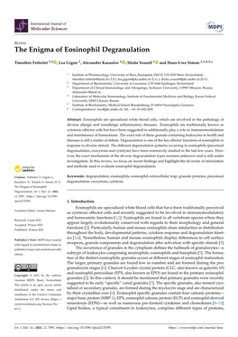 The Enigma of Eosinophil Degranulation