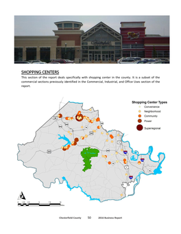 SHOPPING CENTERS This Section of the Report Deals Specifically with Shopping Center in the County