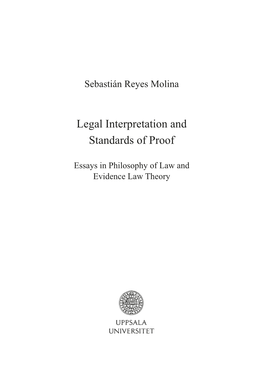 Legal Interpretation and Standards of Proof