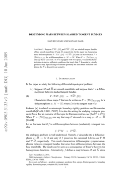 Descending Maps Between Slashed Tangent Bundles