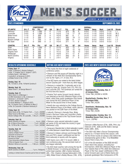 2021 Final Standings August 25, 2021 Noting Acc Men's
