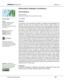 Reforestation Challenges in Scandinavia