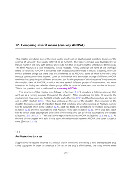 12. Comparing Several Means (One-Way ANOVA)