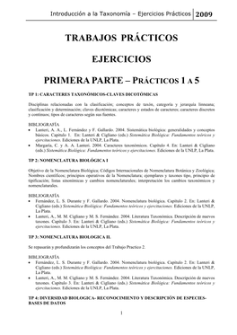 Trabajos Prácticos Ejercicios Primeraparte