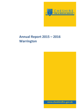 Annual Report 2015 – 2016 Warrington