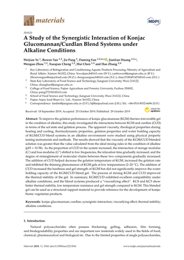 A Study of the Synergistic Interaction of Konjac Glucomannan/Curdlan Blend Systems Under Alkaline Conditions