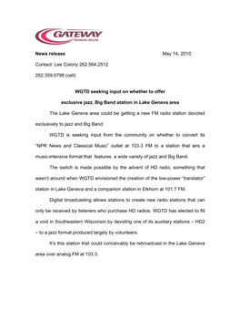 Press Release