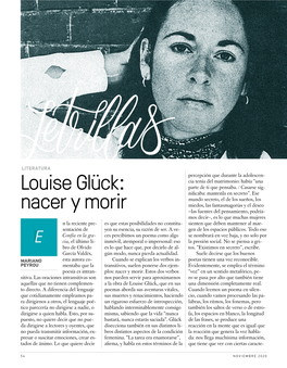 Louise Glück: Parte De Ti Que Pensaba