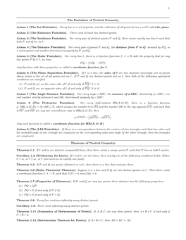 The Postulates of Neutral Geometry Axiom 1 (The Set Postulate). Every