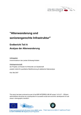 "Altenwanderung Und Seniorengerechte Infrastruktur"