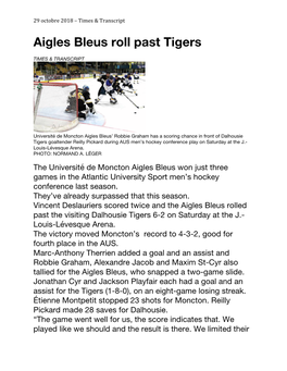 Aigles Bleus Roll Past Tigers