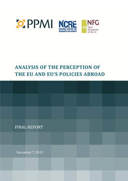 Analysis of the Perception of the Eu and Eu‘S Policies Abroad