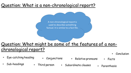 What Is a Non-Chronological Report?