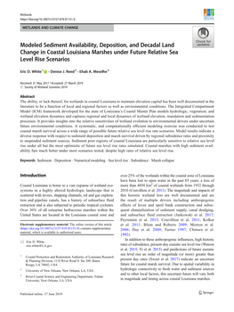 Modeled Sediment Availability, Deposition, and Decadal Land Change in Coastal Louisiana Marshes Under Future Relative Sea Level Rise Scenarios