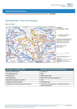 Gewässerbewirtschaftung Sandsteinkeuper