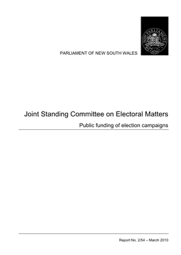 Legislative Assembly Campaign Expenditure and Legislative Council Campaign Expenditure