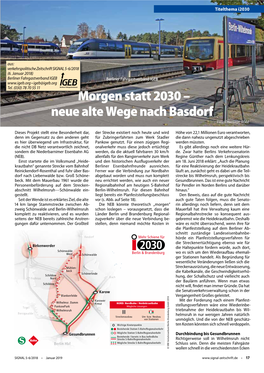 Morgen Statt 2030 – Neue Alte Wege Nach Basdorf Fotos/Montage: Bfvst