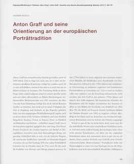 Anton Graff Und Seine Orientierung an Der Europäischen Porträttradition