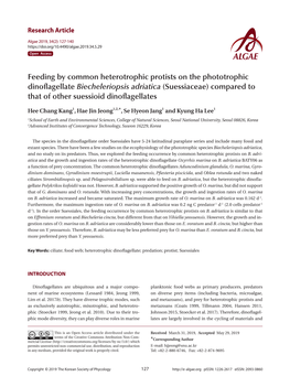 Feeding by Common Heterotrophic Protists on the Phototrophic Dinoflagellatebiecheleriopsis Adriatica (Suessiaceae) Compared to That of Other Suessioid Dinoflagellates