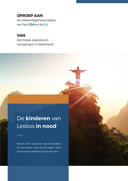 De Kinderen Van Lesbos in Nood