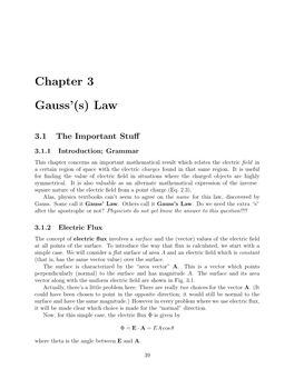 Chapter 3 Gauss'(S)