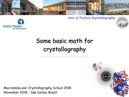 Some Basic Math for Crystallography