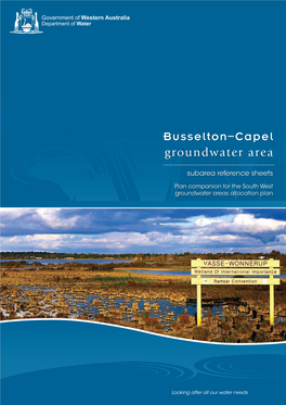 Busselton-Capel Groundwater Area Subarea Reference Sheets