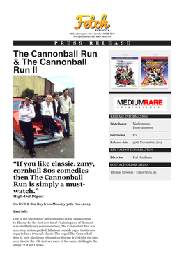 The Cannonball Run & the Cannonball Run II