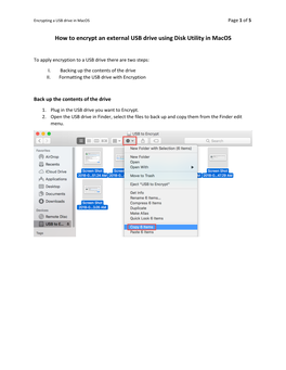 How to Encrypt an External USB Drive Using Disk Utility in Macos