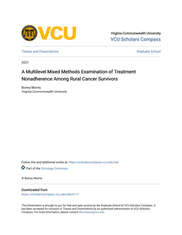 A Multilevel Mixed Methods Examination of Treatment Nonadherence Among Rural Cancer Survivors