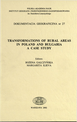 Transformations of Rural Areas in Poland and Bulgaria a Case Study