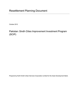 Resettlement Planning Document