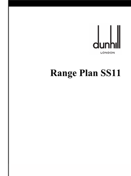 Range Plan SS11 Range Plan SS11