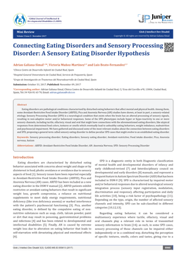 A Sensory Eating Disorder Hypothesis