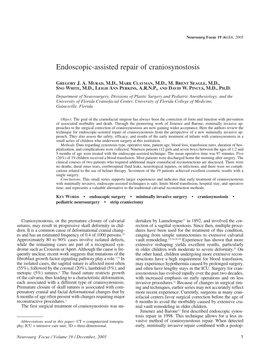 Endoscopic-Assisted Repair of Craniosynostosis