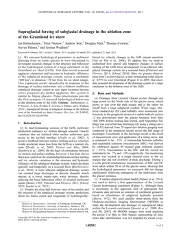 Supraglacial Forcing of Subglacial Drainage in the Ablation Zone of The