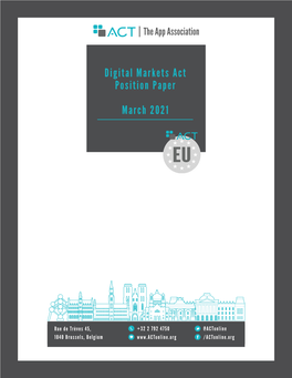 Digital Markets Act Position Paper March 2021